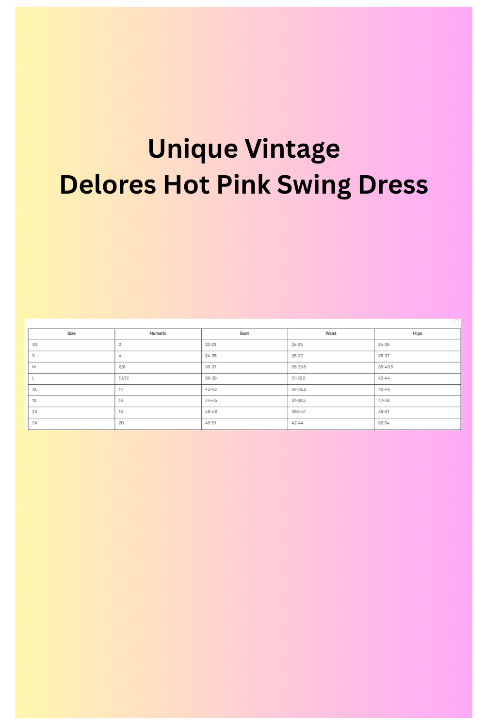 Delores Hot Pink 50s Vintage Style Swing Dress - Curvique Vintage