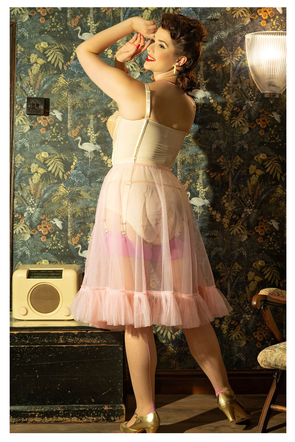 Vintage Style Pink Frilly Standard Petticoat - Curvique Vintage