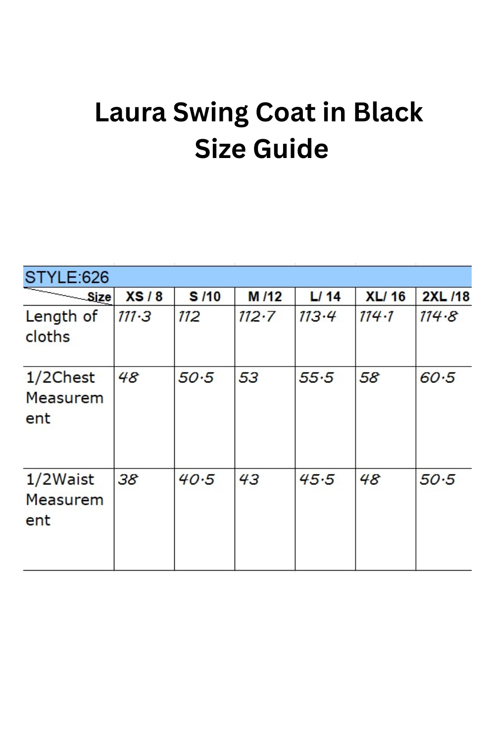 Laura Black 50s Vintage Style Swing Coat - Curvique Vintage