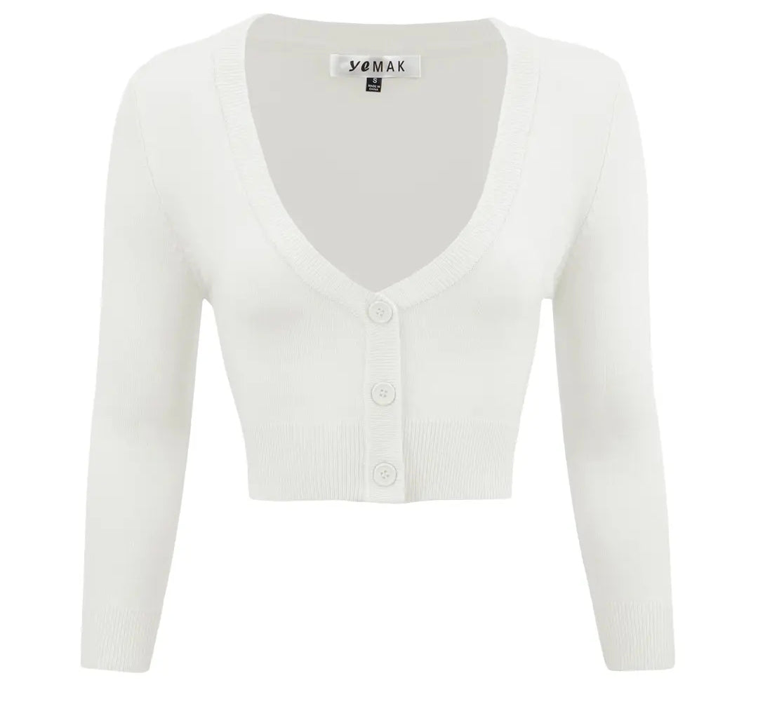 MAK white cardigan - Curvique Vintage