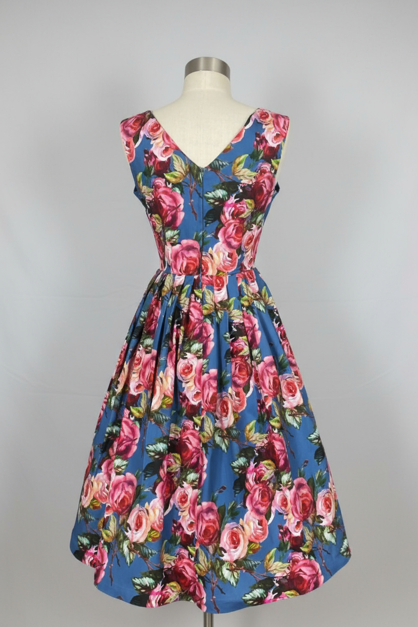 Vivian Carolina Garden 50s Vintage Style Dress - Curvique Vintage