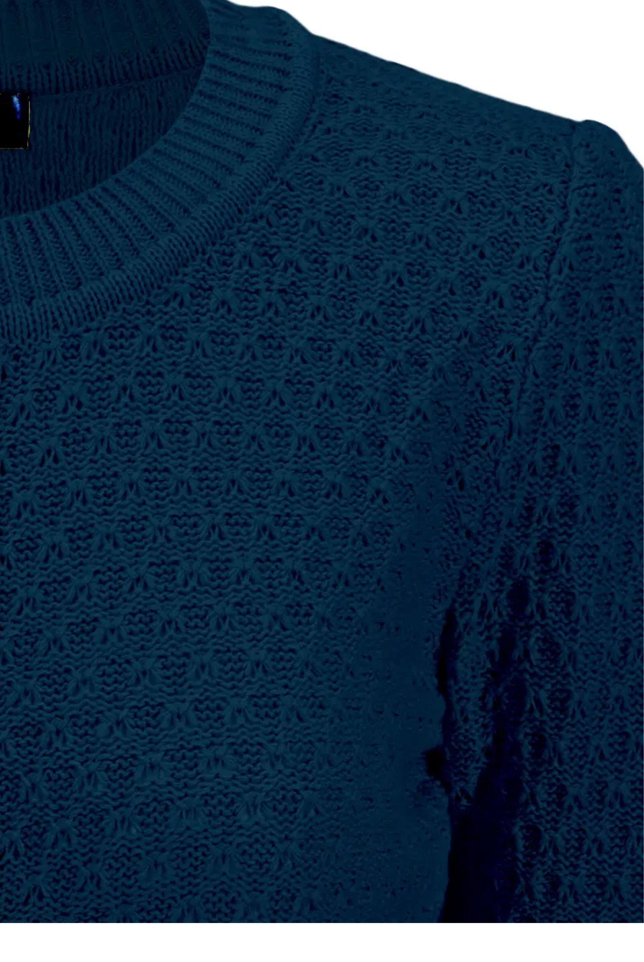 MAK 3/4 Sleeve Cotton Cardigan - Navy - Curvique Vintage