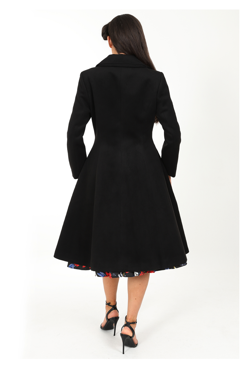 Laura Black 50s Vintage Style Swing Coat - Curvique Vintage