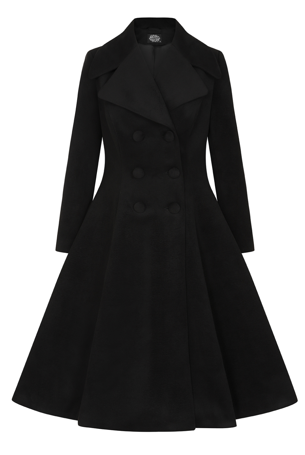 Laura Black 50s Vintage Style Swing Coat - Curvique Vintage