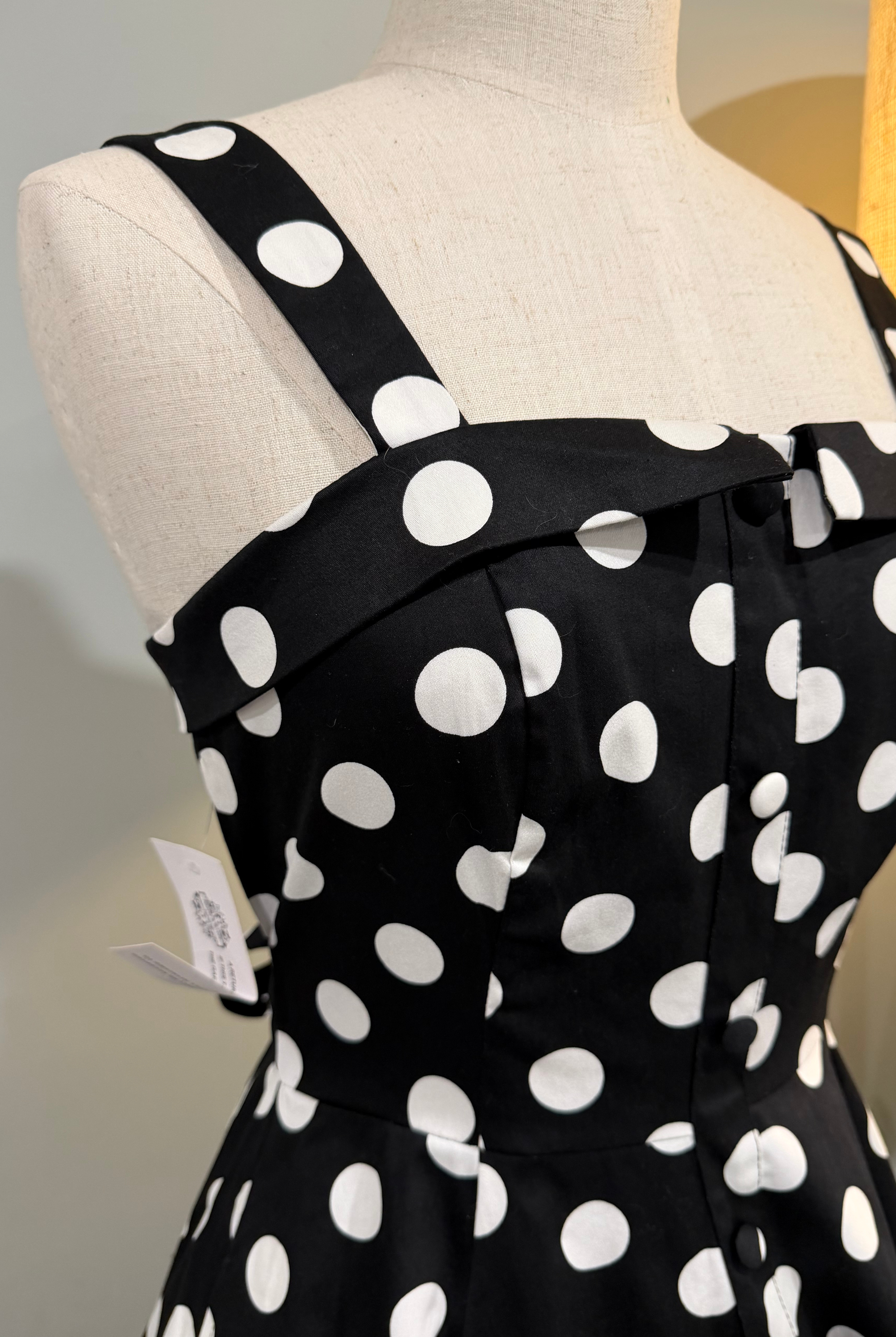 Priscilla Polka Dot 50s Style Swing Dress - Curvique Vintage