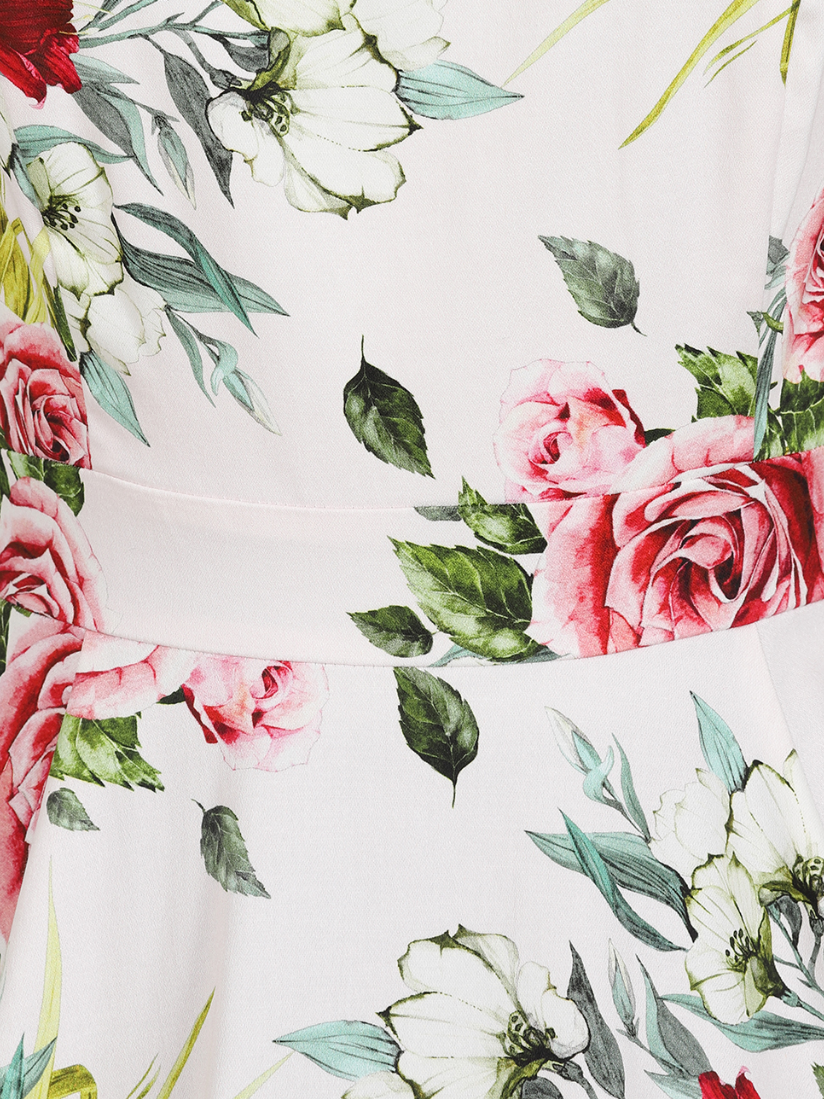 Carole Floral 50s Vintage Inspired Swing Dress - Plus Size - Curvique Vintage