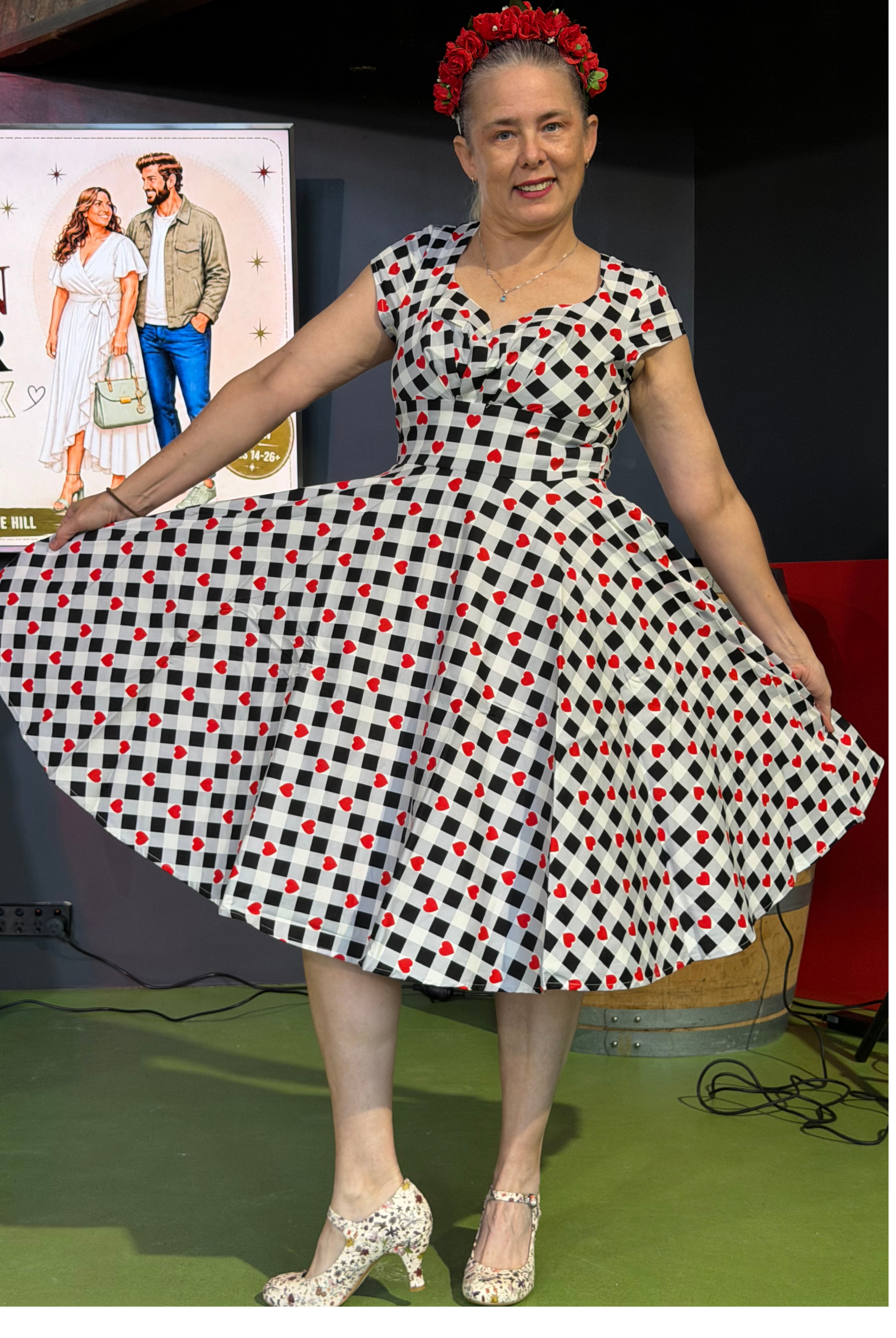 Sheridan Kate Full Circle 50s Style Gingham Dress - Curvique Vintage