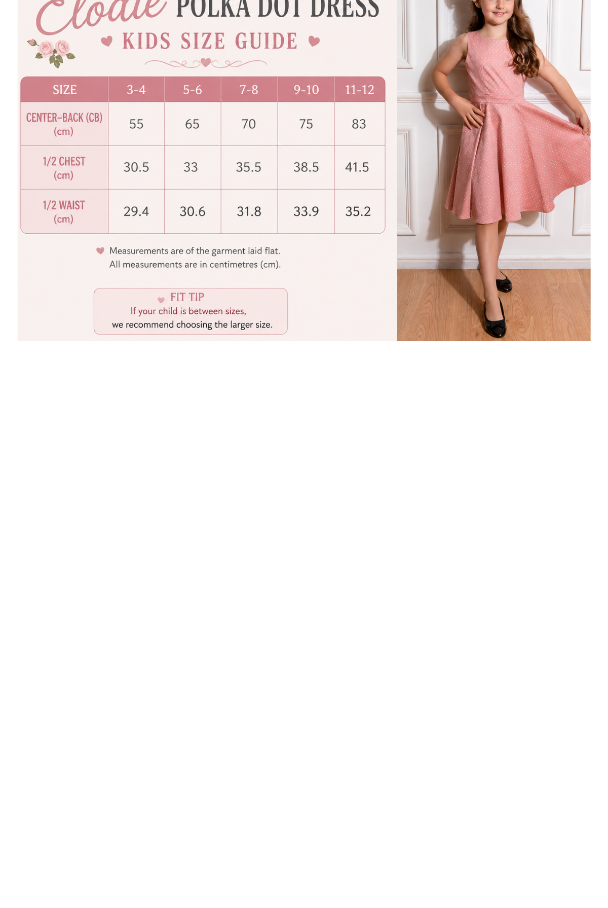 Elodie Polka Dot Swing Dress in Kids - Curvique Vintage