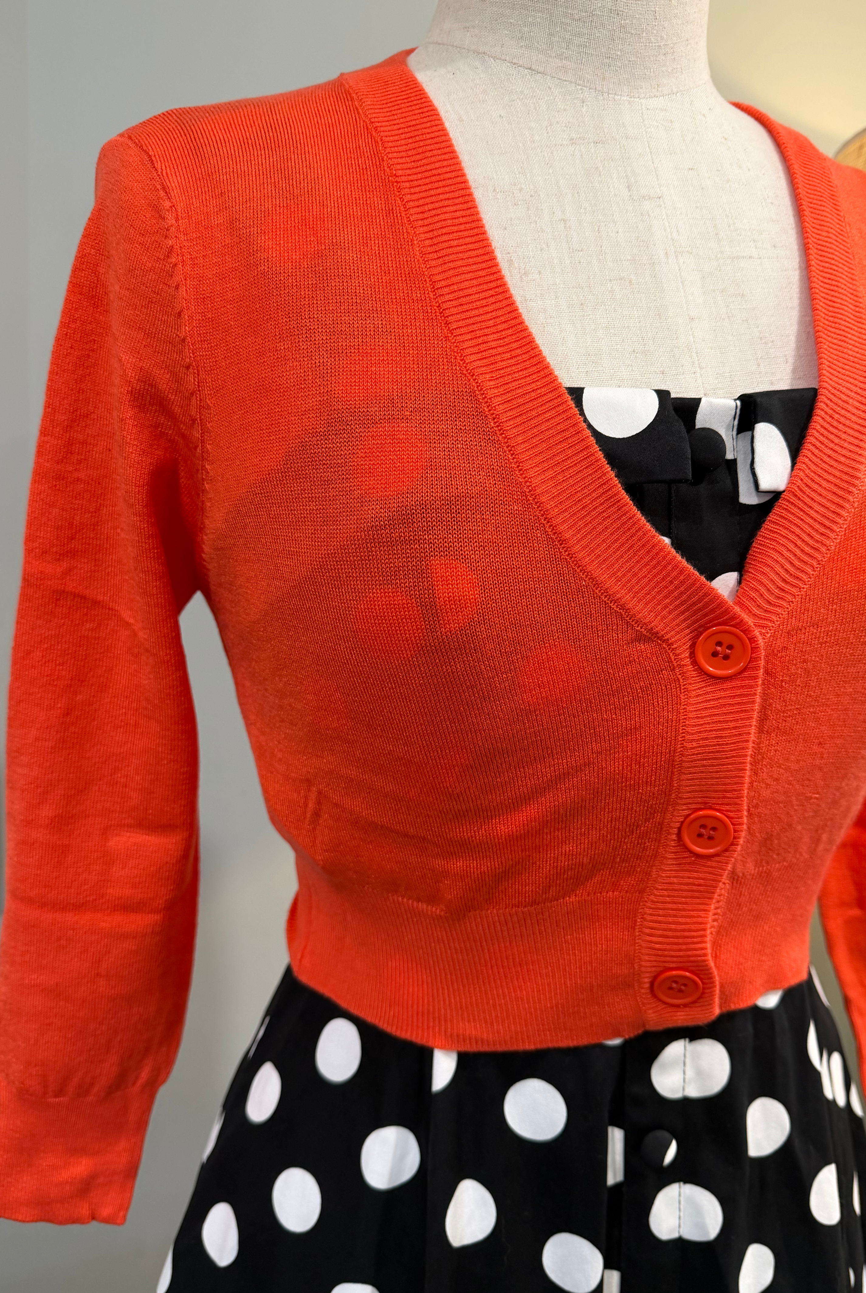 MAK 3/4 Sleeve Fiesta Retro Cardigan - Curvique Vintage