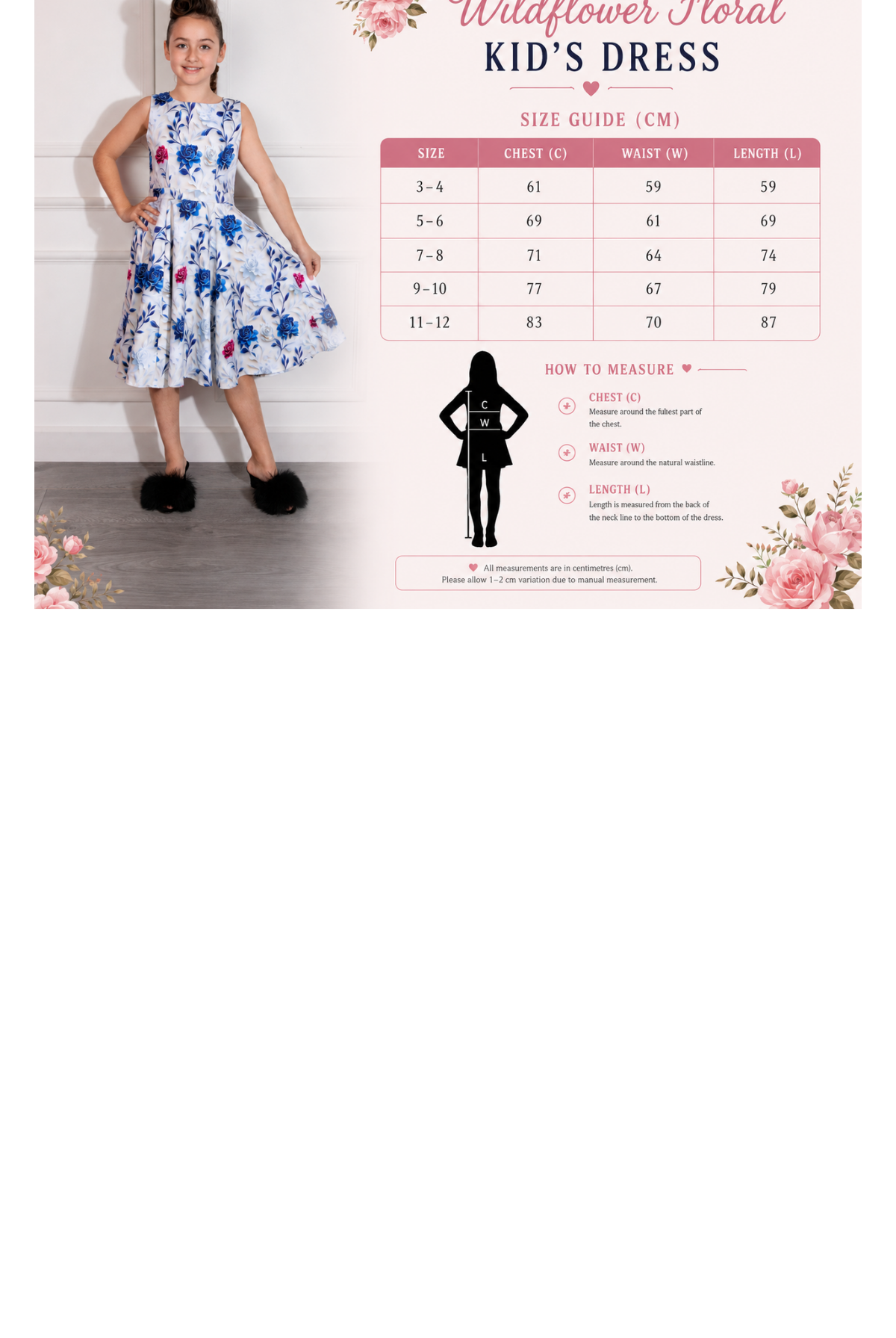 Wildflower Floral Swing Dress in Kids - Curvique Vintage