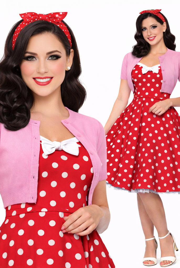 Short Sleeve LIGHT PINK Crewneck Knit Bolero - Curvique Vintage