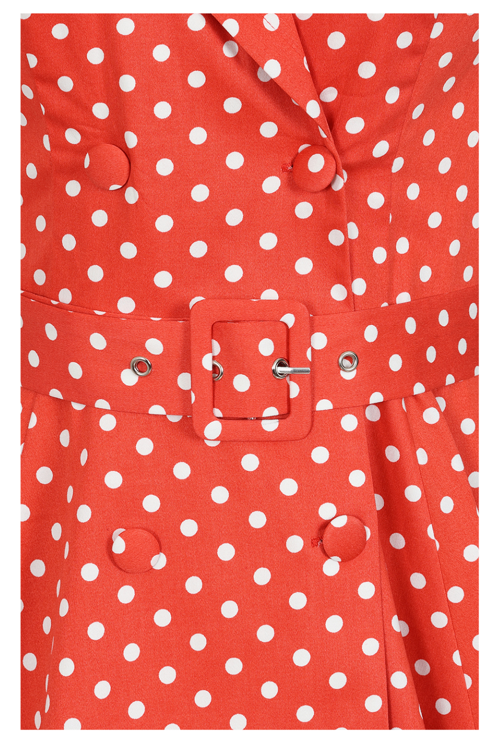 Hannah Red Polka Dot Sleeveless 50s Vintage Style Swing Dress - Curvique Vintage