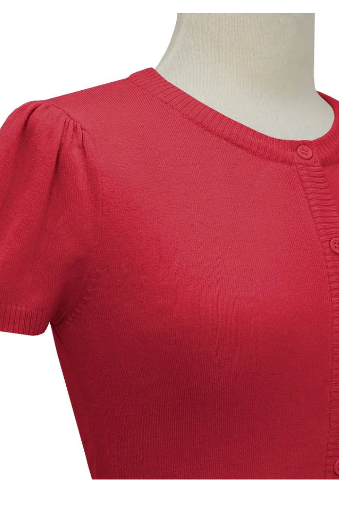 MAK SAGE Short Sleeve Crewneck Knit Bolero - Curvique Vintage