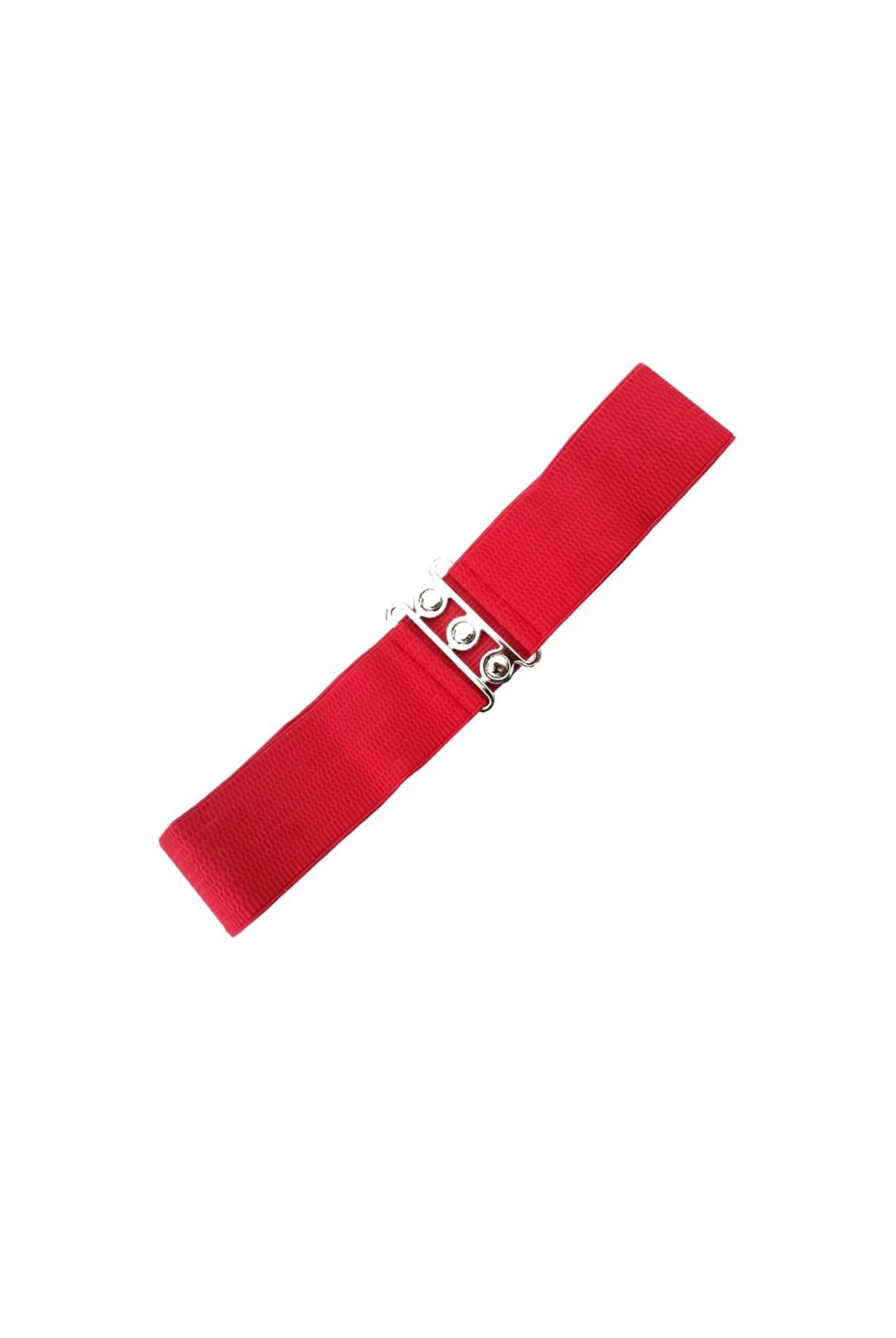 Retro Vintage Stretch Belt - Red (Plus Size) - Curvique Vintage