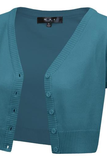 Short Sleeve Capri Cropped MAK Cargidan/Bolero - Curvique Vintage