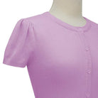 MAK Cropped Orchid Button Down Short Sleeve Bolero - Curvique Vintage