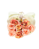 Frances White Orange with Yellow Orchid Retro Hair Flower