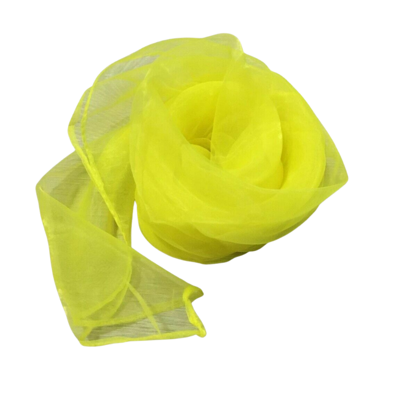 Yellow Chiffon Retro Vintage 50s Scarf - Curvique Vintage