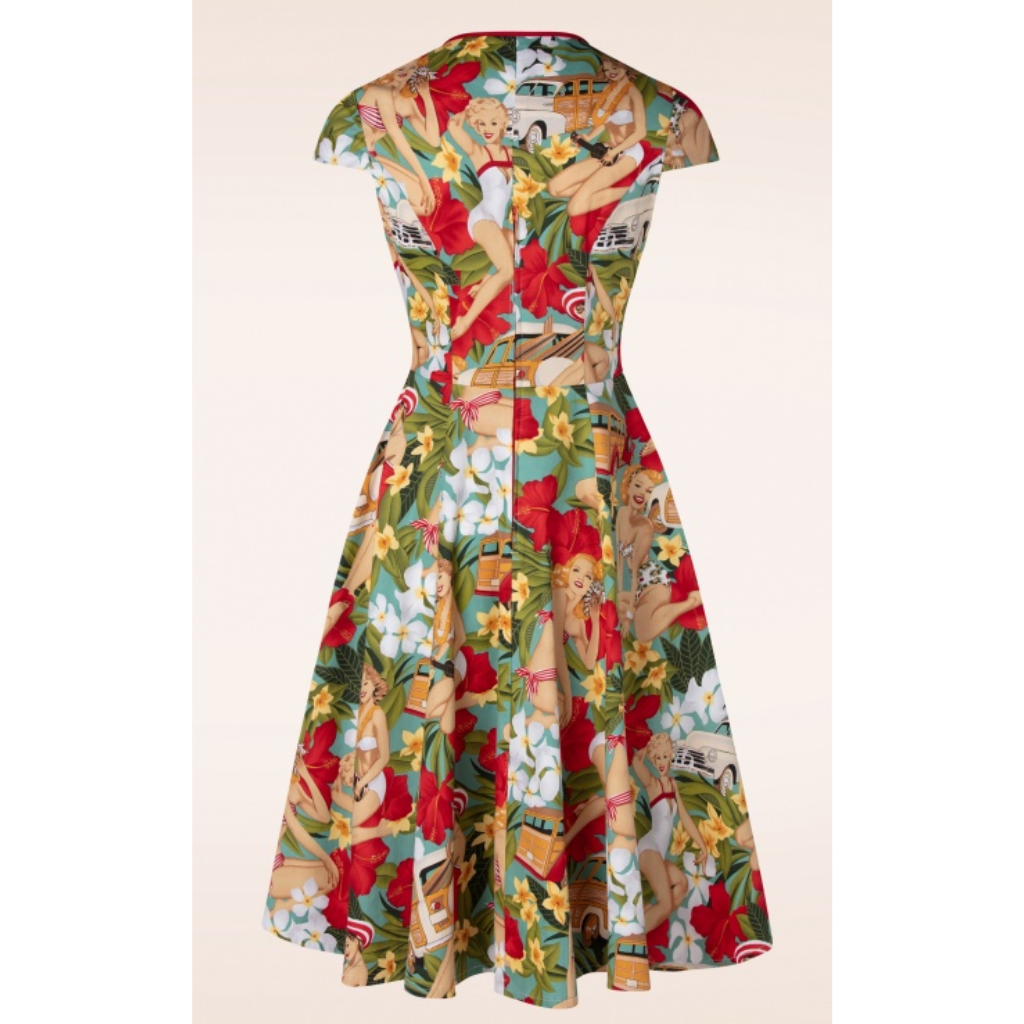 Banned Retro Tropical Dreamer 50s Dress Curvique Vintage