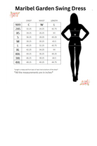 Maribel Blue Garden 50s Vintage Style Swing Dress - Plus Size - Curvique Vintage