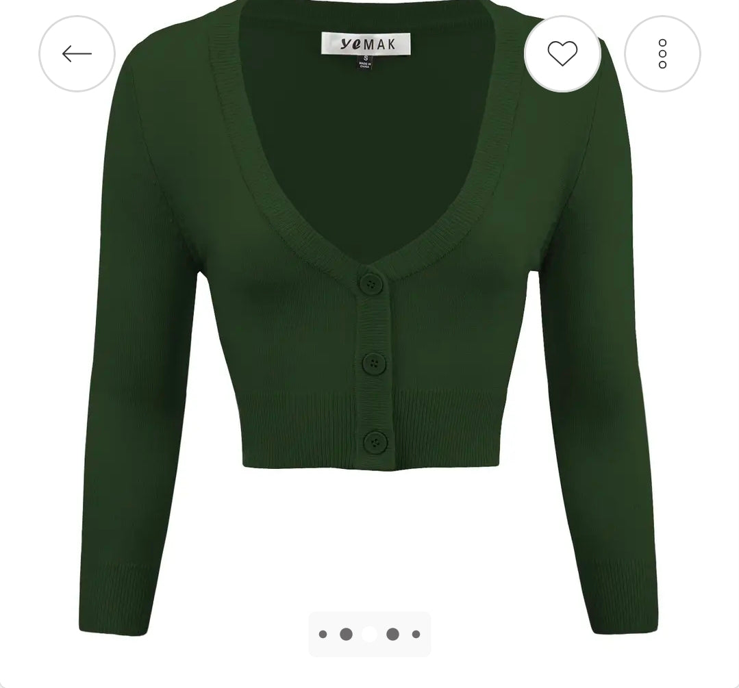 MAK Hunter Green Cardi - Curvique Vintage