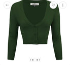 MAK Hunter Green Cardi - Curvique Vintage