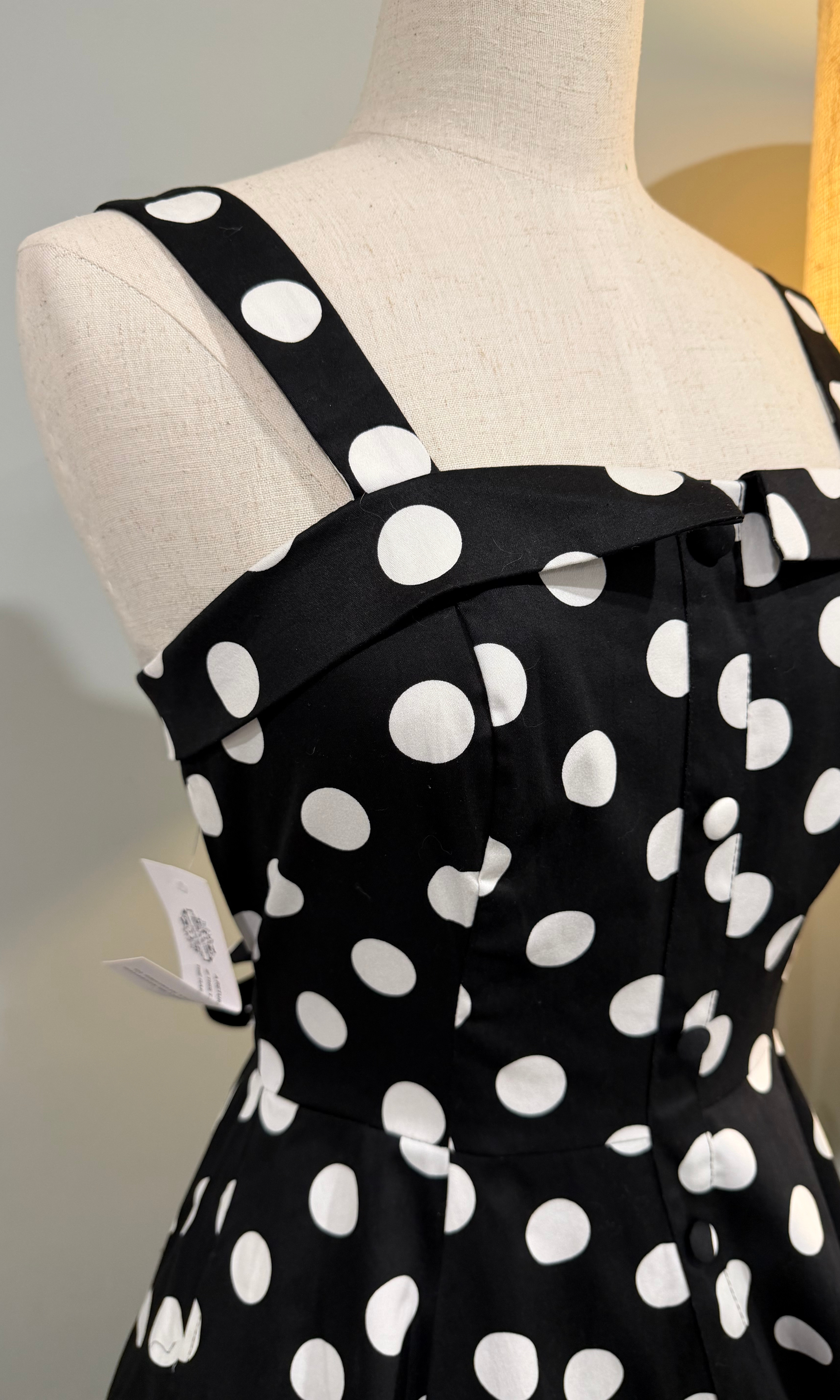 Priscilla Polka Dot 50s Style Swing Dress - Curvique Vintage