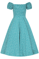 Lila Green Polka Dot Vintage Style Swing Dress - Curvique Vintage