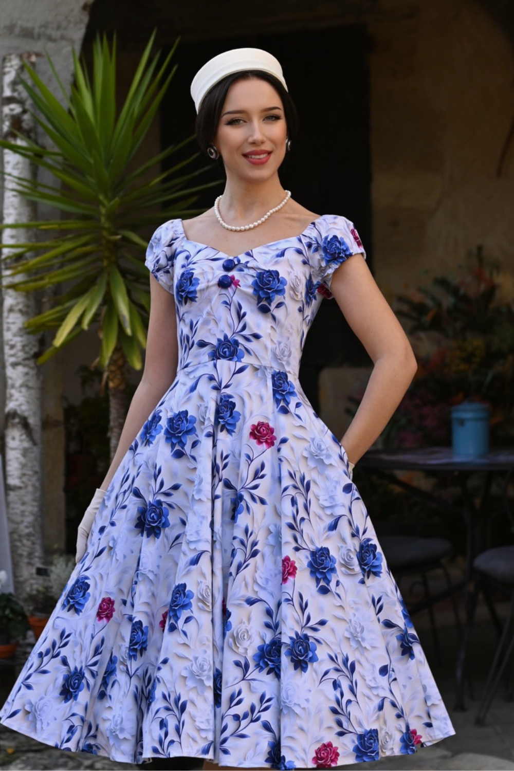 Wildflower Floral Vintage Inspired Swing Dress - Curvique Vintage