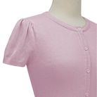 MAK Orchid Crewneck Button Down Short Sleeve Bolero - Curvique Vintage