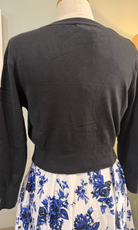 MAK 3/4 Sleeve Black Retro Cardigan - Curvique Vintage