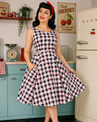 Rhiannon Lee Full Circle Gingham Swing Dress - Curvique Vintage