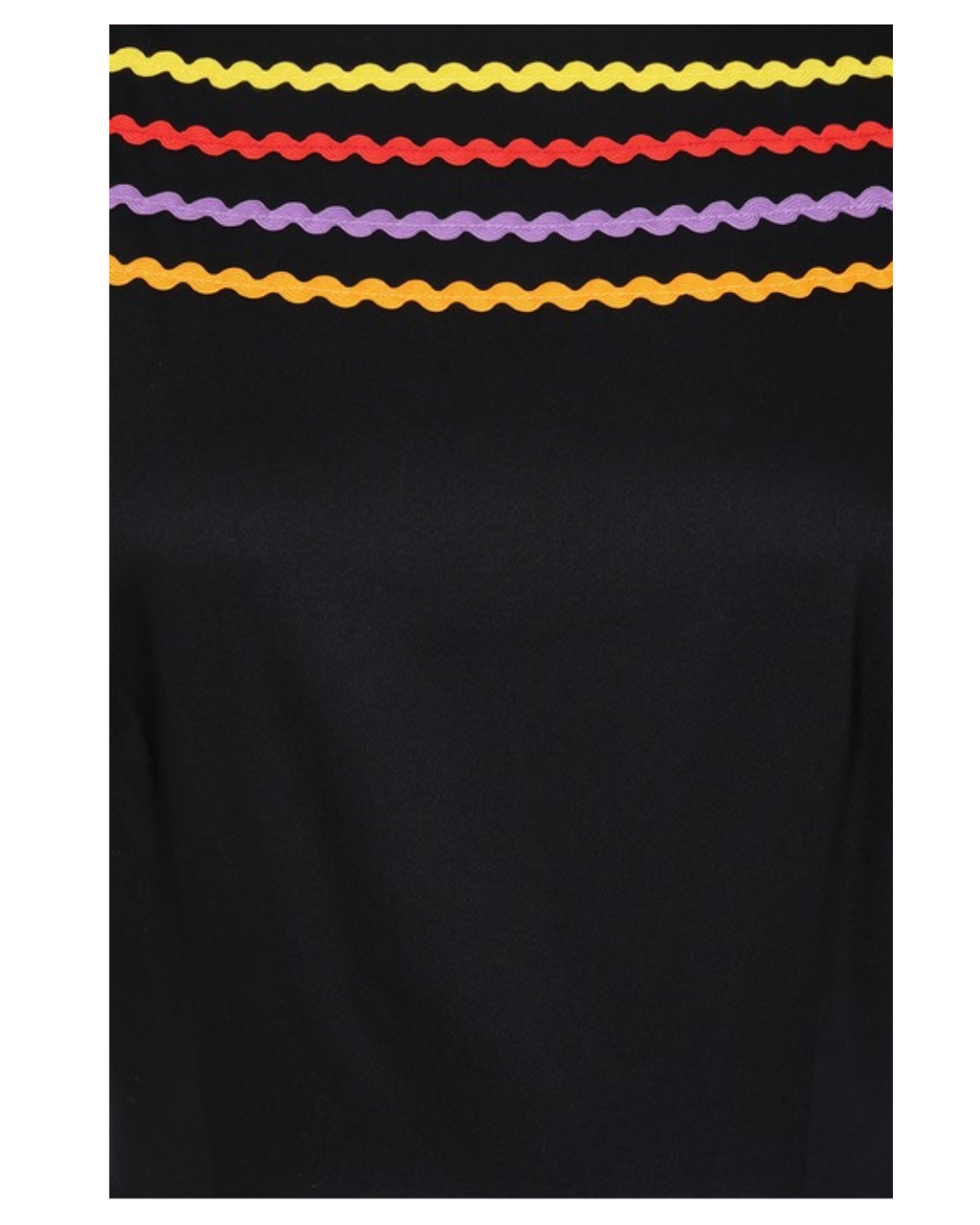 PLUS SIZE Carmen 50s Vintage Style Black Half Sleeve Pattern Dress - Curvique Vintage