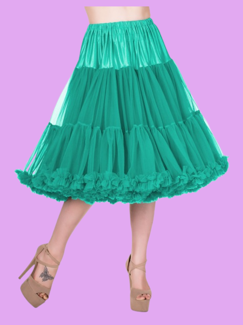 Lifeforms Vintage Inspired WHITE 66cm Length Petticoat - Curvique Vintage