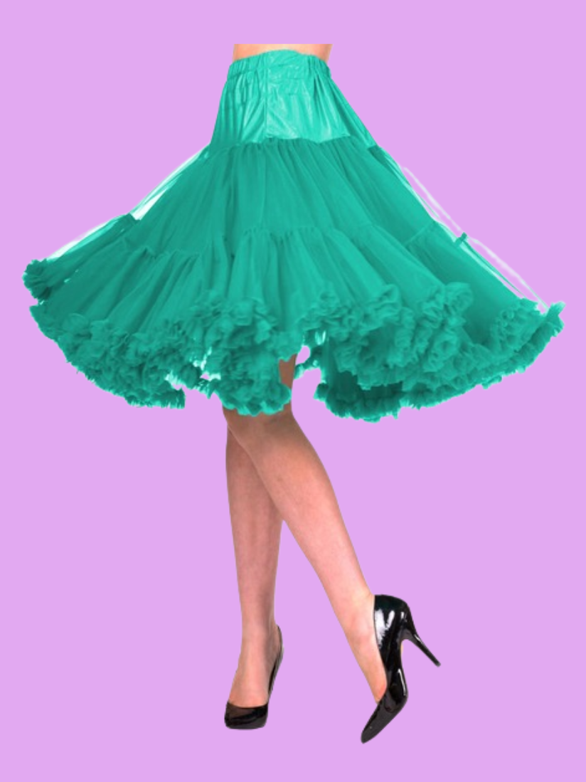 Lifeforms Vintage Inspired WHITE 66cm Length Petticoat - Curvique Vintage