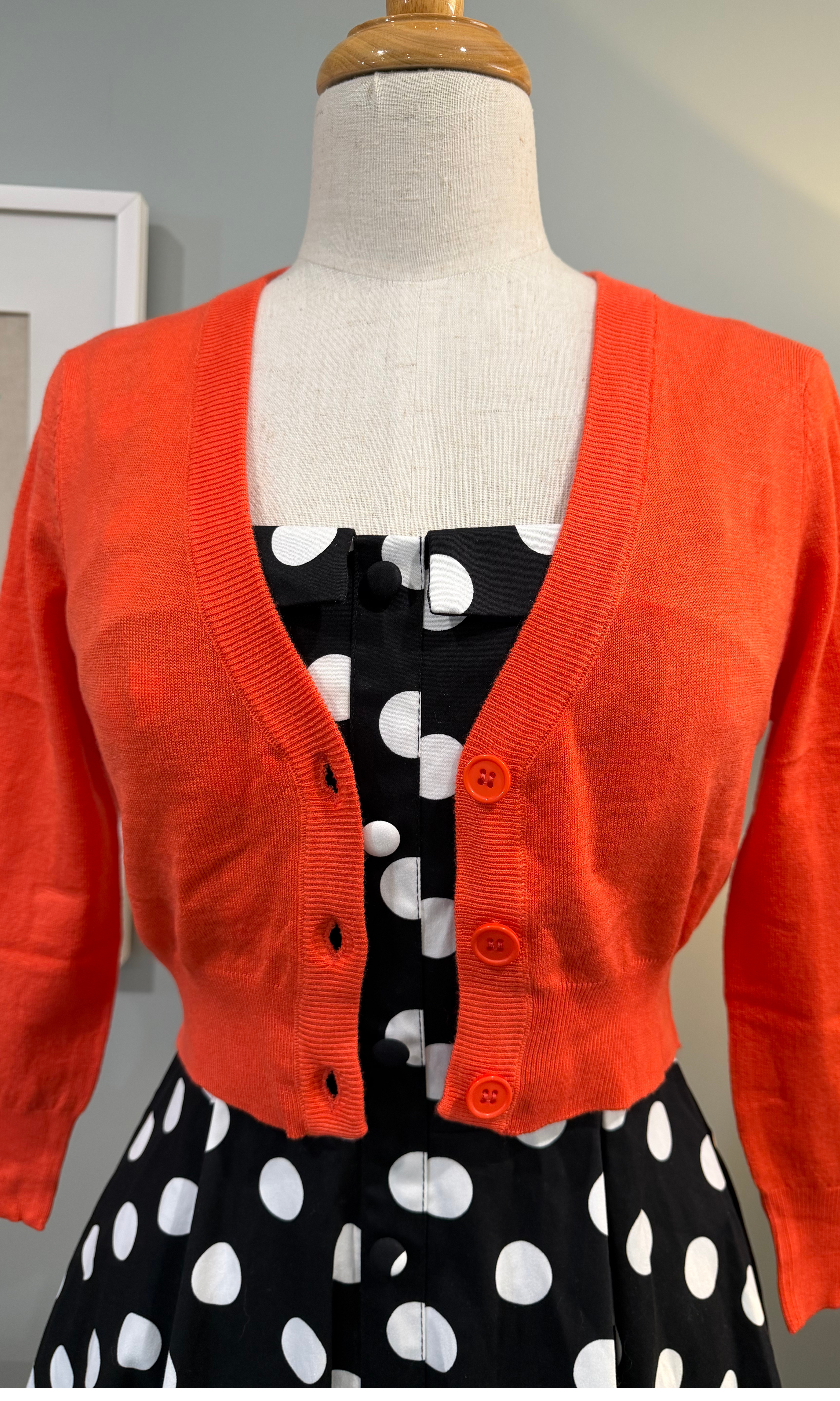 MAK 3/4 Sleeve Fiesta Retro Cardigan - Curvique Vintage