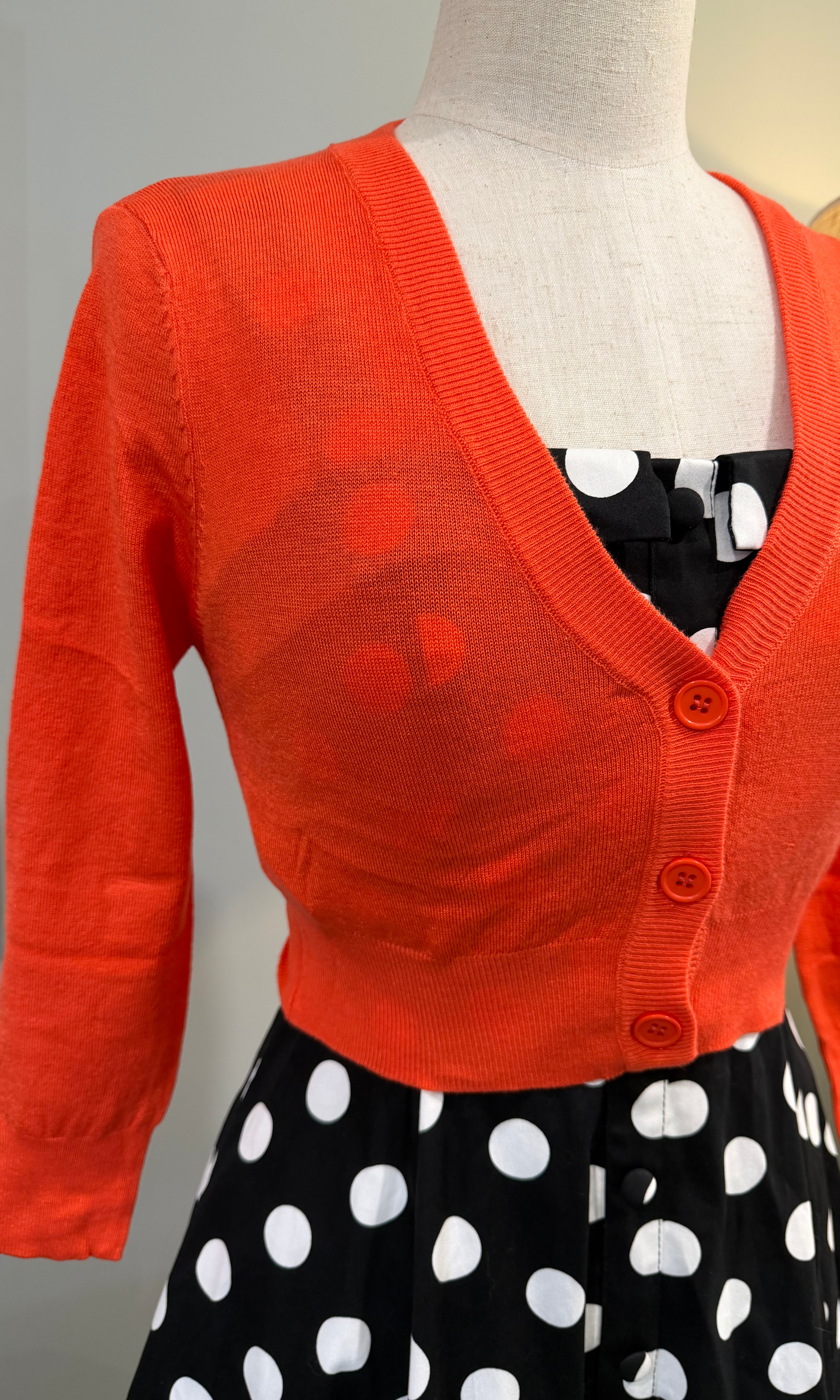 MAK 3/4 Sleeve Fiesta Retro Cardigan - Curvique Vintage