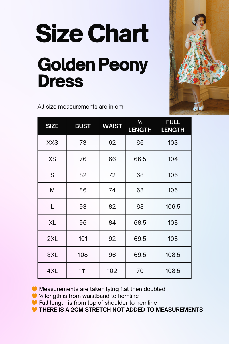 Golden Peony 50s Vintage Style Floral Swing Dress - Curvique Vintage