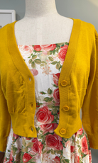 MAK 3/4 Sleeve Honey Retro Cardigan - Curvique Vintage