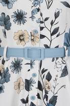 Maribel Blue Garden 50s Vintage Style Swing Dress - Curvique Vintage