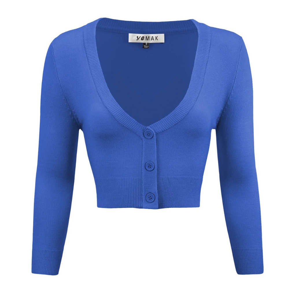 Royal blue 2025 short sleeve cardigan