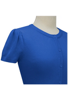 Short Sleeve VIOLA Crewneck Knit Vintage Style Bolero - Curvique Vintage