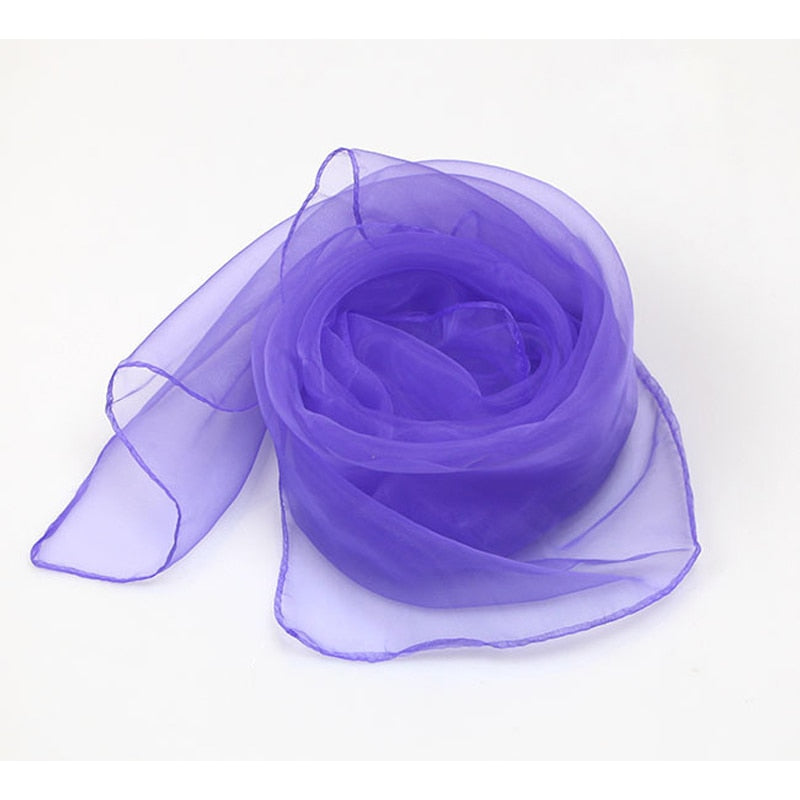 Light Purple Chiffon Retro Vintage 50s Scarf - Curvique Vintage
