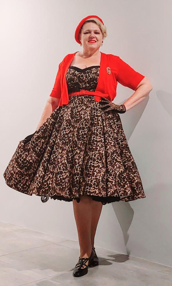 Mainline Nova Leopard Swing Vintage Dress - Curvique Vintage