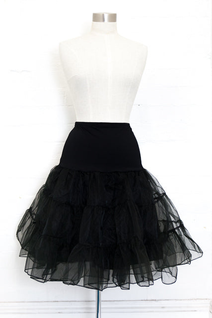 black organza petticoat