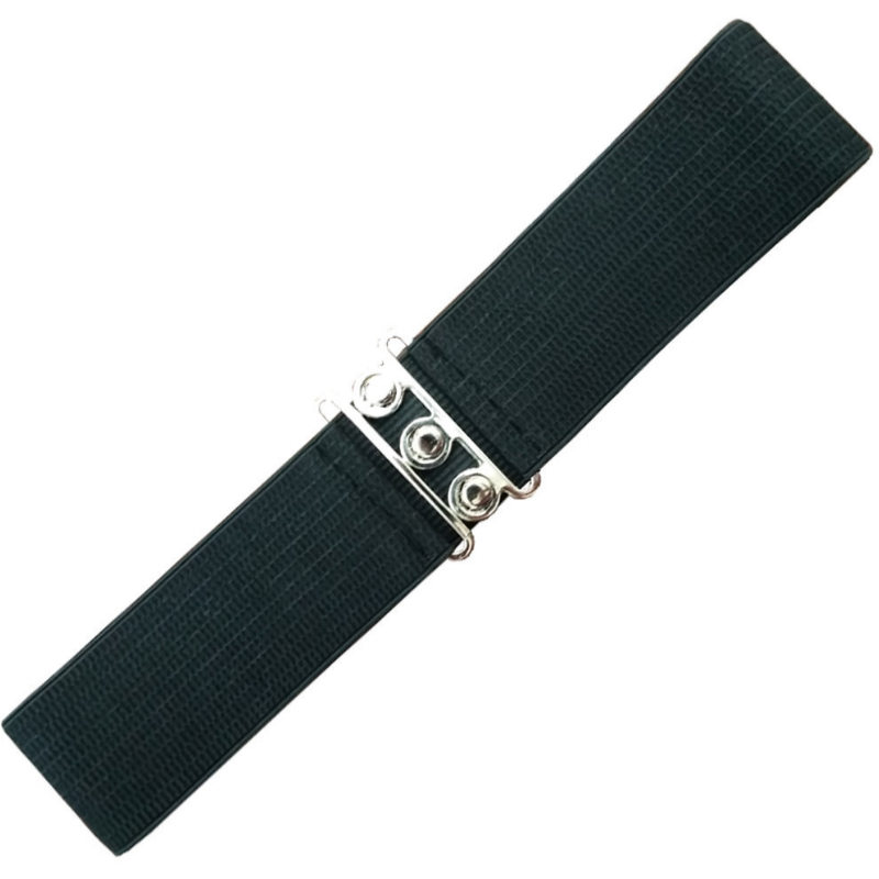 Black Vintage Stretch Belt - Curvique Vintage