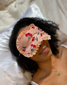 cherry satin sleep mask