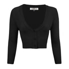 MAK Black Vintage Style Knitted Cardigan/Bolero - Curvique Vintage