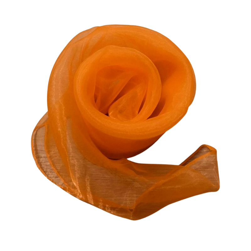 Orange Chiffon Retro Vintage 50s Scarf - Curvique Vintage
