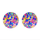 Spotty Glitter Multicoloured Studs - Curvique Vintage